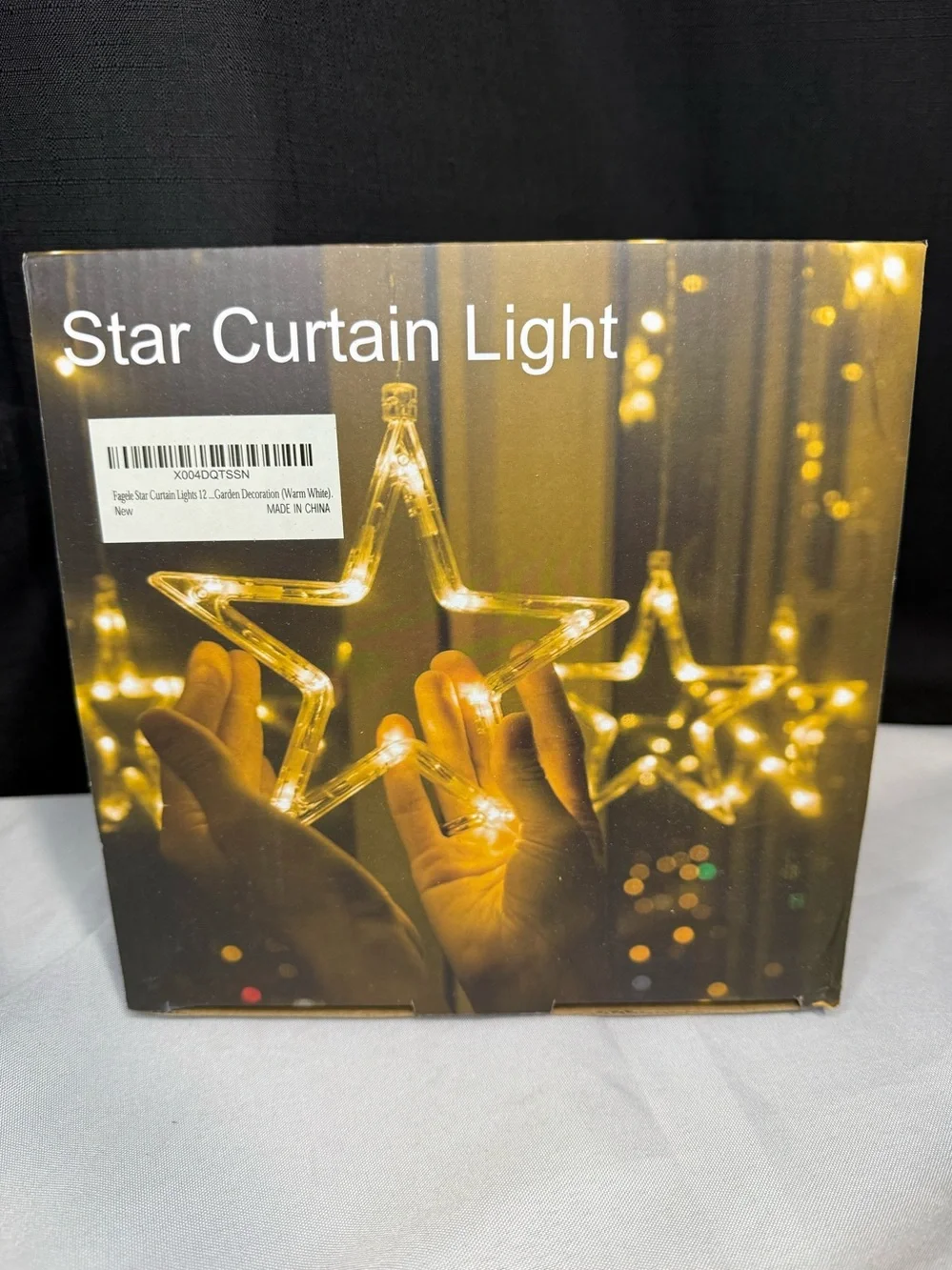 Warm White Star Curtain Lights - Home Decorative String Lights Qty 2 Boxes NWT
